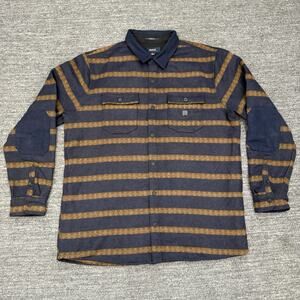 Roark Nordsman Flannel Shirt Men XL Classic Fit Shacket Outdoor Workwear Stripe